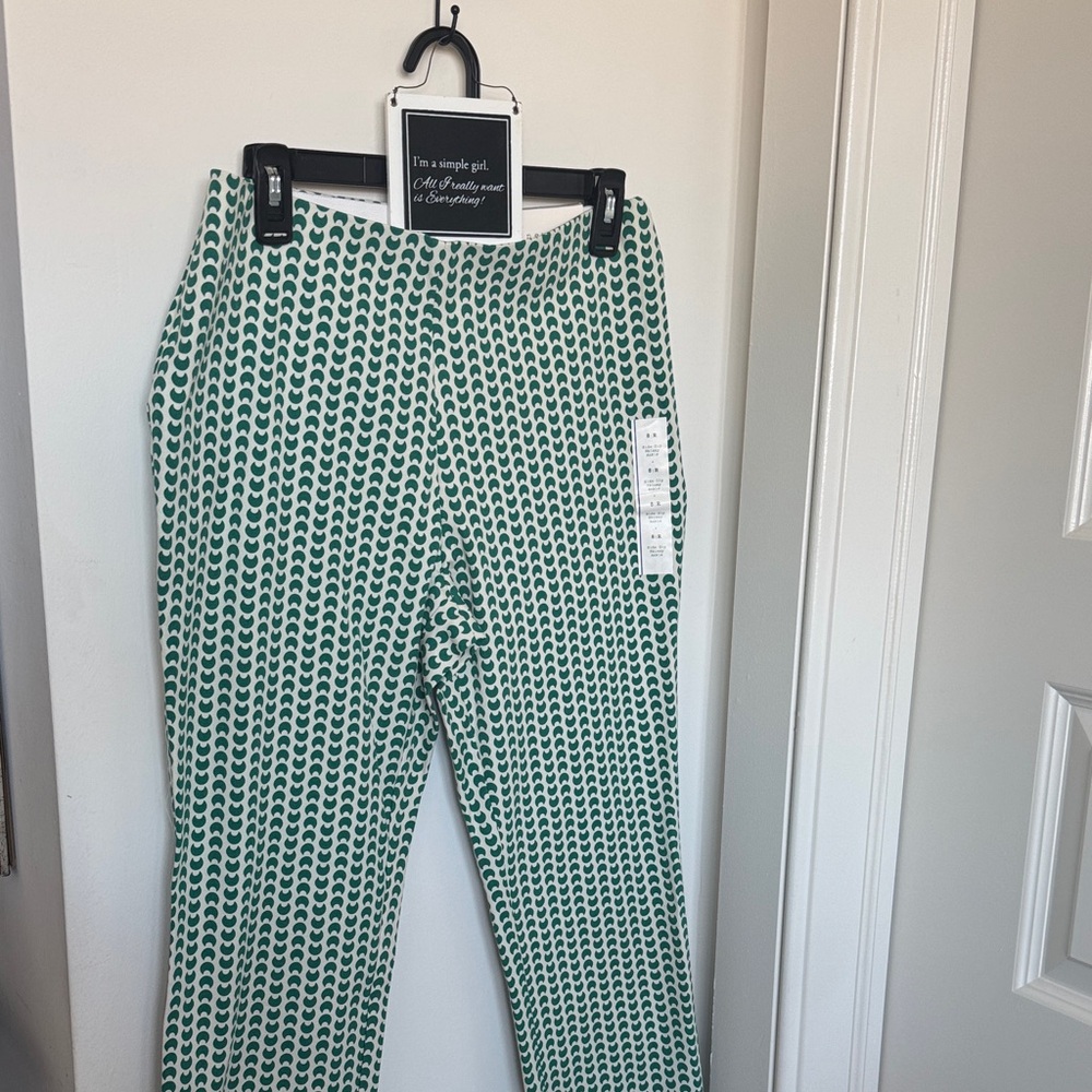 A New Day Green and White Patterned Pants